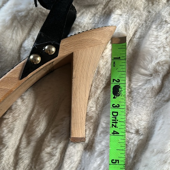 ⚡️LAST CHANCE⚡️ YSL | RARE Black Strappy Wooden Heels - Picture 11 of 12